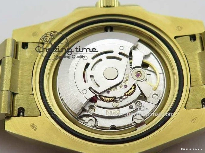 0414 GMT-Master II 116759 YG Bp-Maker Blue Ruby Crystal Bezel Black Dial On YG Bracelet A NewStyle 3775